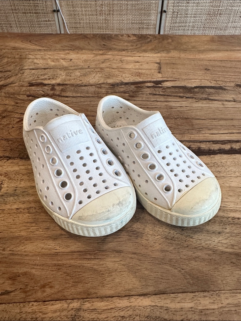 Native Kids Slip-On Sneakers in White